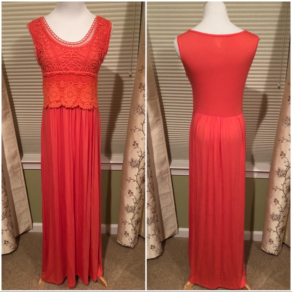 Coral Maxi Dress
